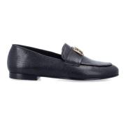 Zwarte Gesloten Leren Loafers Anine Bing , Black , Dames