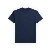 Custom Slim-Fit Katoenen T-Shirt Polo Ralph Lauren , Blue , Heren