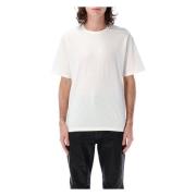 Luxe Katoenen T-shirt met Unieke Vierkante Snit Rick Owens , White , H...