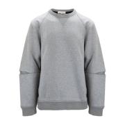 Heren Pullover Sweater met Geborduurd Logo Alexander McQueen , Gray , ...