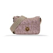 Schoudertas voor Dames met Leren Afwerking Versace , Pink , Dames