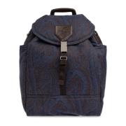 Rugzak met 'paisley' motief Etro , Blue , Heren