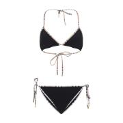 Zwarte Zwemkleding Accessoires Chic Strandgevoel Burberry , Black , Da...