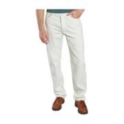 Canvas Straight-Leg Jeans Ecru Kleur L'Exception Paris , White , Heren