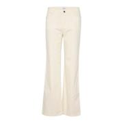 Flared Wide Leg Jeans Ice Saint Tropez , Beige , Dames