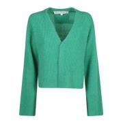 Stijlvolle V-hals Vest JW Anderson , Green , Dames