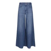 Blauwe Wijde Jeans voor Vrouwen 7 For All Mankind , Blue , Dames