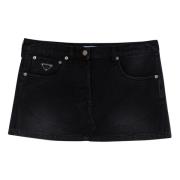 Mini Rok Prada , Black , Dames