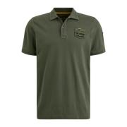 Korte Mouw Polo Badges PME Legend , Green , Heren