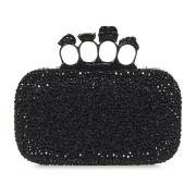 Zwarte Knuckle Clutch Tas Alexander McQueen , Black , Dames