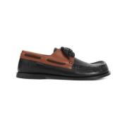 Stijlvolle Nude Leren Loafers Loewe , Black , Heren