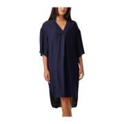 Navy Plooi Tuniek Jurk Co'Couture , Blue , Dames