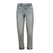 Straight Leg Denim Jeans Represent , Blue , Heren