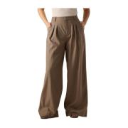 Bruine Hoge Taille Broek Gestuz , Brown , Dames