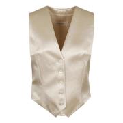 Elegante Witte Vest Philosophy di Lorenzo Serafini , Beige , Dames