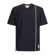 Casual katoenen T-shirt Thom Browne , Black , Heren