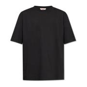 T-shirt met logo Marni , Black , Heren