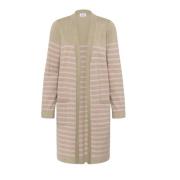 Gestreepte Open Cardigan Taupe Roze Saint Tropez , Multicolor , Dames