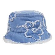 Bloemen bucket hoed met bloemapplicaties Marni , Blue , Dames