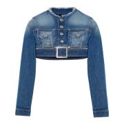 Blauwe Korte Jas met Afneembare Riem Jean Paul Gaultier , Blue , Dames