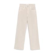 Beige Jeans met Stijlvolle Voorsluiting Agolde , Beige , Dames