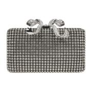 Kristallen Box Clutch Tas Self Portrait , Gray , Dames