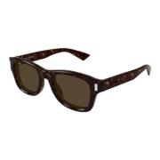 SL 801 002 Sunglasses Saint Laurent , Brown , Heren