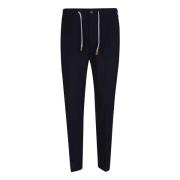 Blauwe Wollen Broek Eleventy , Blue , Heren