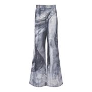 Wijdvallende jeans met beeldafdruk Balmain , Gray , Heren