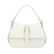 Flow Mini Witleren Handtas Furla , White , Dames