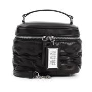 Zwarte leren handtas Maison Margiela , Black , Dames