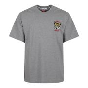 Grijze T-shirt met unieke borduurwerk Kenzo , Gray , Heren