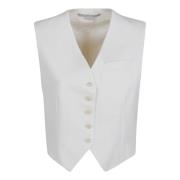 Luxe Wolmix Vest Naakt Stella McCartney , White , Dames