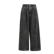 Wijde Jeans voor Vrouwen Maison Margiela , Black , Dames