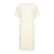 Vrouwelijke Jurk met Korte Mouwen Saint Tropez , Beige , Dames