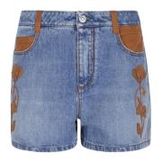 Blauwe Bermuda Shorts voor Vrouwen Ermanno Scervino , Blue , Dames