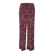 Zwarte Fluid Blooms Loszittende Broek Saint Tropez , Multicolor , Dame...