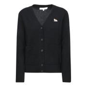 Zwarte Cardigan Sweater Aw24 Maison Kitsuné , Black , Dames