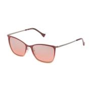 Oranje Metalen Frame UV-filter Zonnebril Police , Orange , Dames