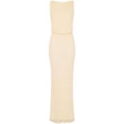 Stijlvolle Jurken Collectie Elisabetta Franchi , Beige , Dames