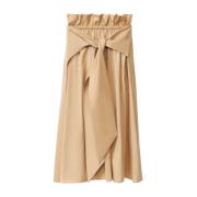 Elastische Taille Beige Rok Fabiana Filippi , Beige , Dames