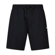 Katoenen Sweatpants-Shorts voor Ultiem Comfort Msgm , Black , Heren