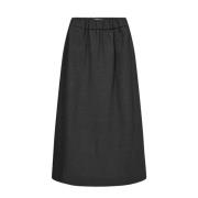 Feminine A-lijn Rok Zwart MOS Mosh , Black , Dames