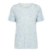 Rose Print T-Shirt Ice Water Part Two , Blue , Dames