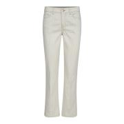 Gestreepte Pinstripe Broek in Sesam MOS Mosh , White , Dames