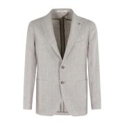 Blazer met broche-detail Tagliatore , Gray , Heren