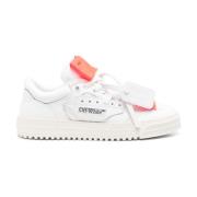 Witte Veterschoenen met Platte Zool Off White , White , Heren