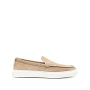 Beige Leren Sandalen Comfort Stijl Woolrich , Beige , Heren