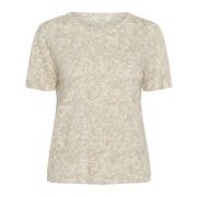 Frans Eikenhouten Rozenprint T-shirt Part Two , Beige , Dames