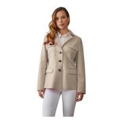 Elegante Vrouwelijke Blazer Jas Ivoor Junge , Beige , Dames